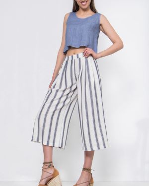 Women’s striped print trousers