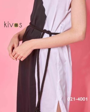 Kaftan double colors Black and White