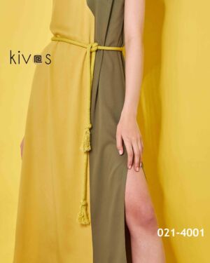 Kaftan double colors Khaki