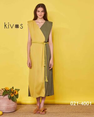 Kaftan double colors Khaki