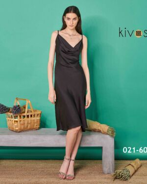 Satin black dress