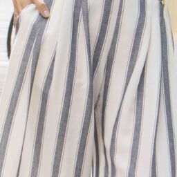 WOMEN’S STRIPED PRINT TROUSERS