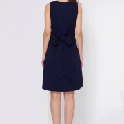 Women’s Marin Linen Dress with V-Neck & Tie