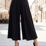 Γυναικείο Ανοιχτόχρωμο Culotte Παντελόνι με Φαρδιά Γραμμή – Άνετο & Αέρινο