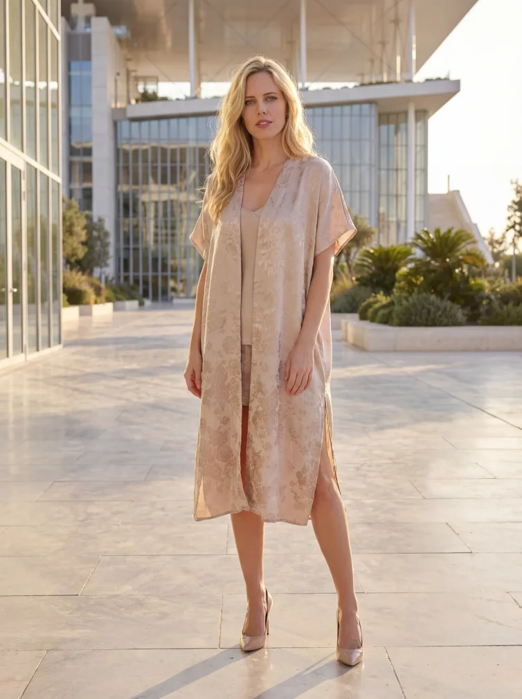 Women’s Satin Floral Kimono – Elegant, Lightweight & Summer‑Ready