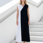 Γυναικείο Καφτάνι 100% Viscose με Βάτες – Δίχρωμο Ροζ/Κόκκινο