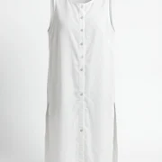 Μακρύ Γυναικείο Πουκάμισο Καλοκαιρινό Viscose–Linen με Πλαϊνά Ανοίγματα