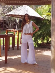 Cotton Modern Women’s Striped Crop Top – Premium Summer Chic