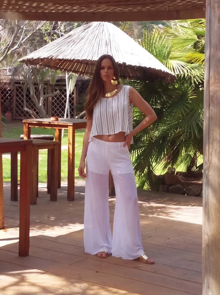 Cotton Modern Women’s Striped Crop Top – Premium Summer Chic