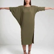 Καφτάνι Γυναικείο 100% Viscose με Πλαϊνό Άνοιγμα & Ασύμμετρο Σχέδιο