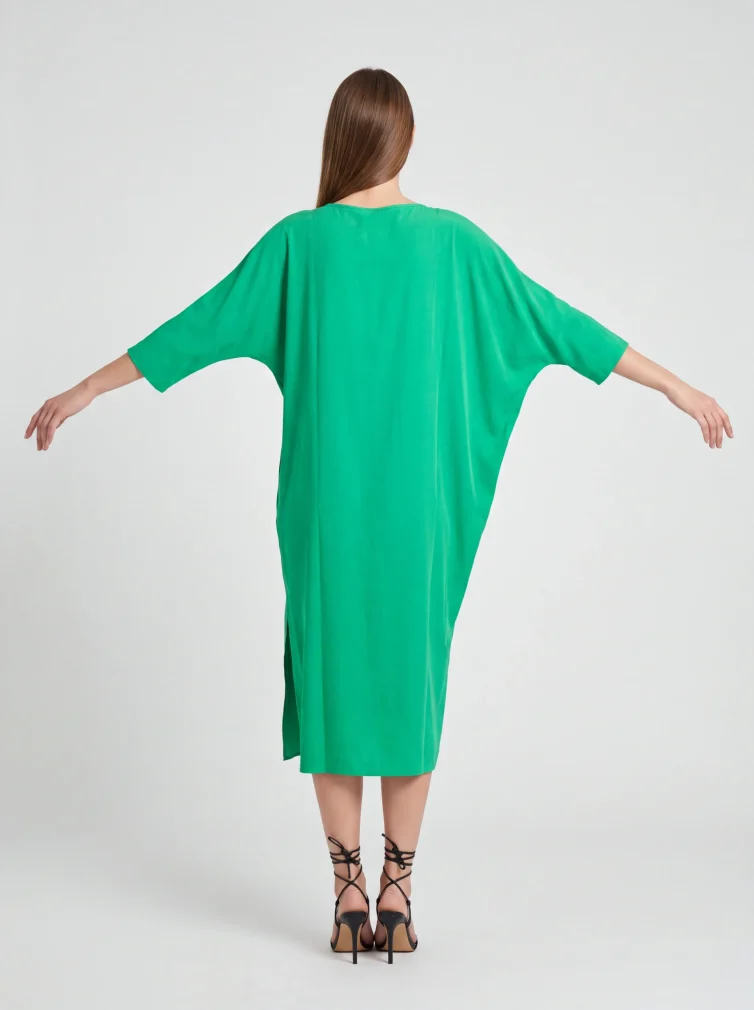 Καφτάνι Γυναικείο σε Χρώματα 100% Viscose με Πλαϊνό Άνοιγμα & Ασύμμετρο Σχέδιο