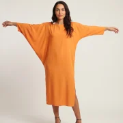 Καφτάνι Γυναικείο Εντυπωσιακό 100% Viscose με Ασύμμετρο Σχέδιο & Πλαϊνό Άνοιγμα