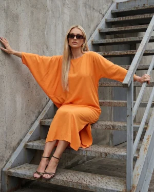 Καφτάνι Γυναικείο Εντυπωσιακό 100% Viscose με Ασύμμετρο Σχέδιο & Πλαϊνό Άνοιγμα