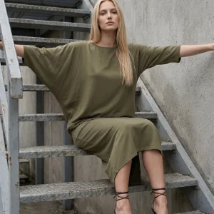 Καφτάνι Γυναικείο 100% Viscose με Πλαϊνό Άνοιγμα & Ασύμμετρο Σχέδιο